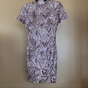 Gold Sequin Dress - Bodycon
